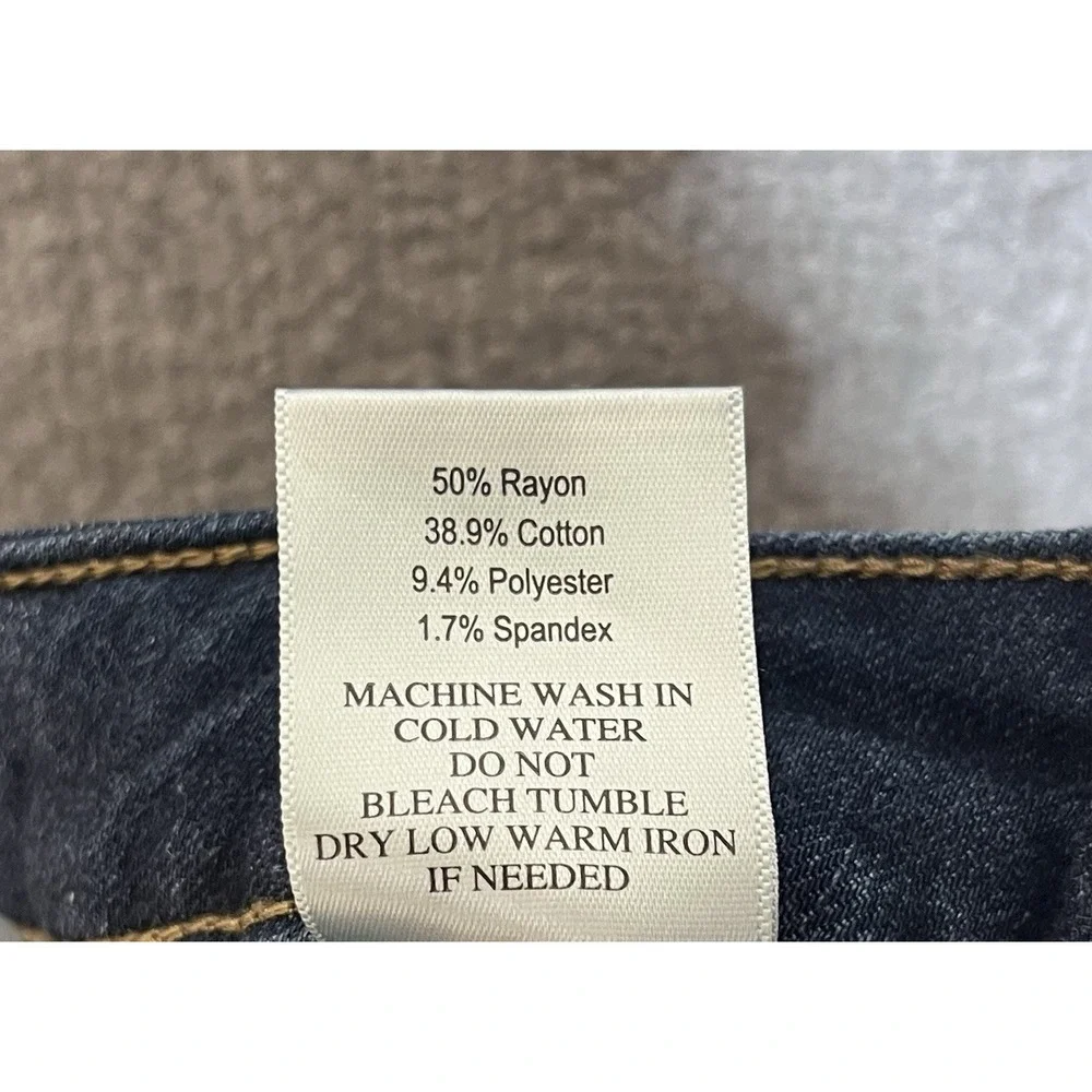 Just USA Mid Rise Skinny Jeans Womens Sz 30/10 Blue Dark Wash Distressed Stretch